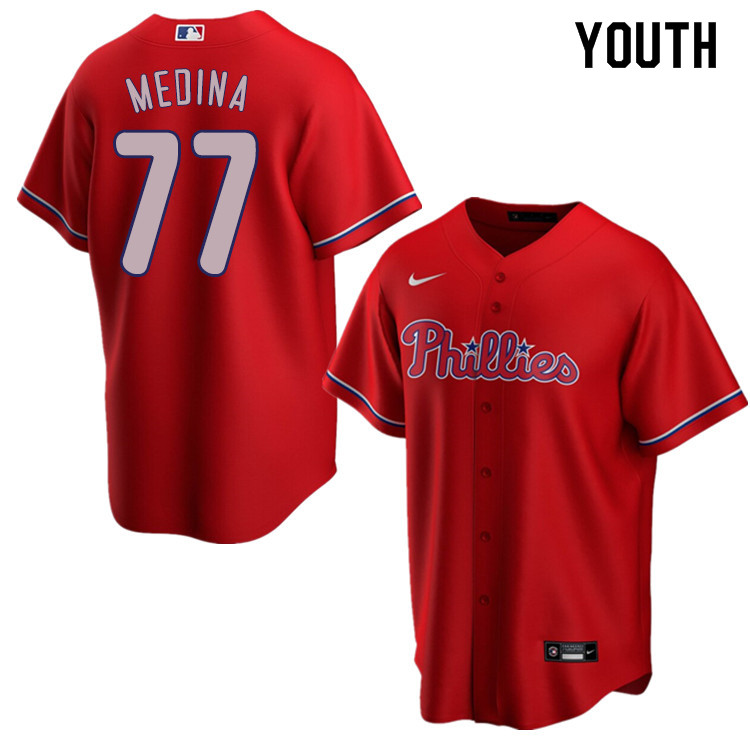 Nike Youth #77 Adonis Medina Philadelphia Phillies Baseball Jerseys Sale-Red
